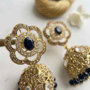 Midnight Bloom Jhumka J-01