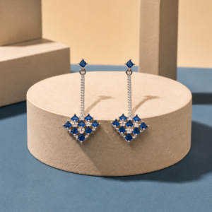 Sapphire Cascade Drop Earrings ER-11